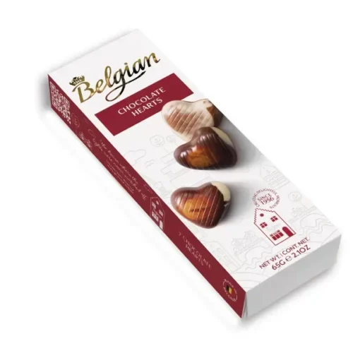 Corazones De Chocolate Hearts Belgian 6 Un X 65g Bélgica