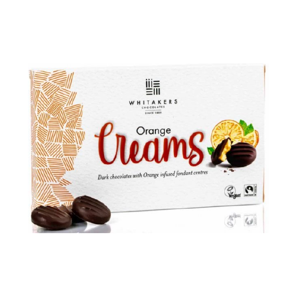 Bombones de Chocolate Negro Sabor Naranja Whitakers x15un