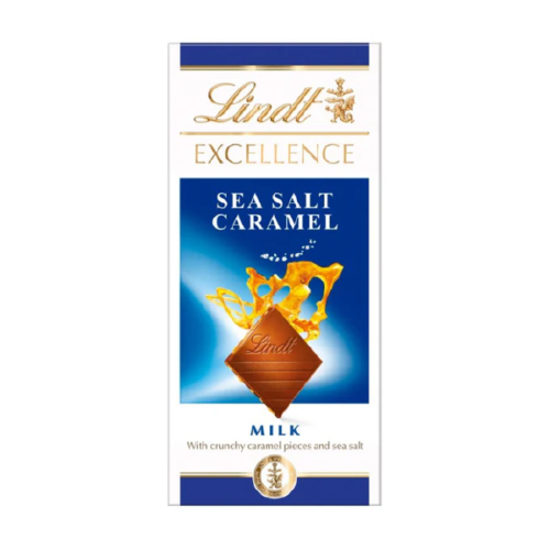 Chocolate Excellence Leche Caramelo y Sal de mar Lindt 100g