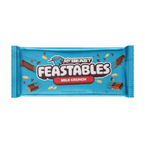 Mr Beast Feastable Chocolate con leche y arroz inflado