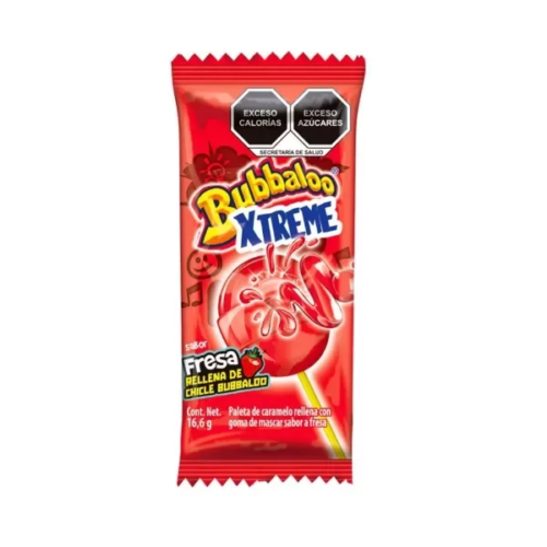 Paleta Bubbaloo Xtreme Sabor Fresa