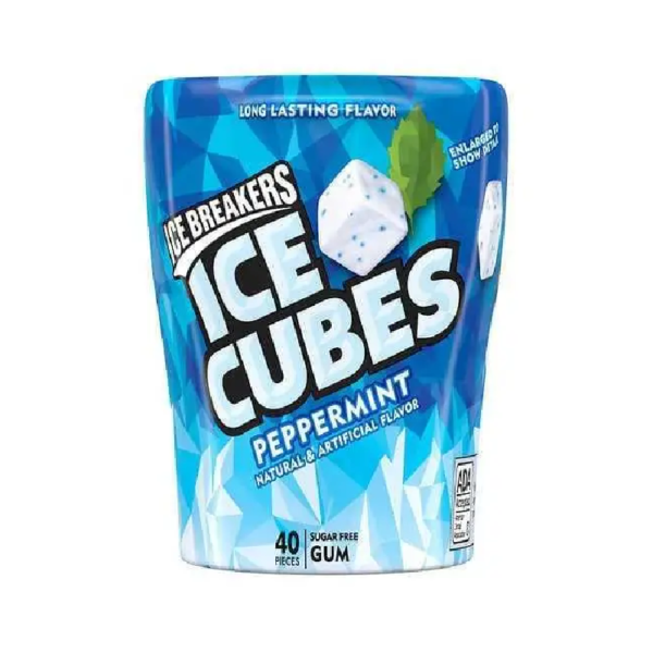 Chicles Ice Cubes de Menta sin Azúcar