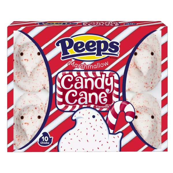 Peeps Candy Cane Flavored Marshmallow Chicks