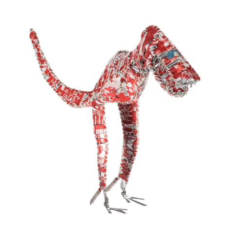 Dinosaurio en forma de lata de Coca-Cola de Acacia Creations