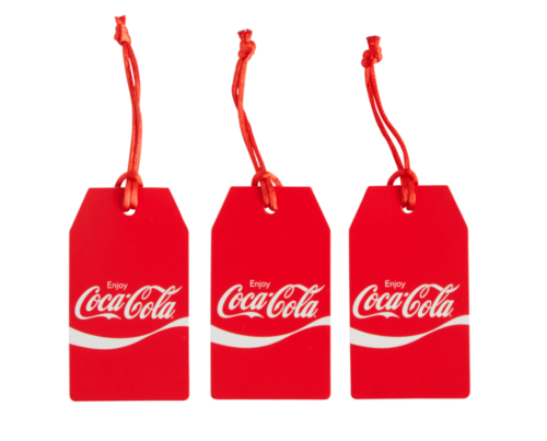 Juego de 3 etiquetas de regalo de Coca-Cola