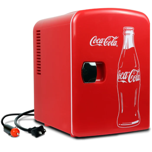 Mini refrigerador con forma de botella clásica de Coca-Cola