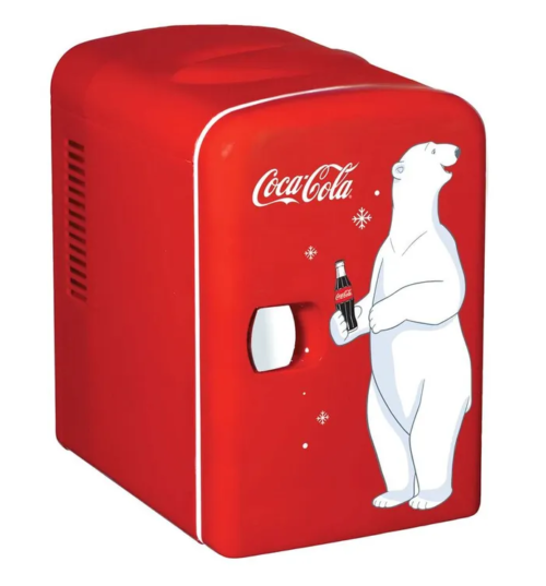 Nevera personal con forma de oso polar de Coca-Cola