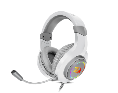 AURICULARES REDRAGON H260W-RGB Hylas RGB White (P2/USB + Adaptador)