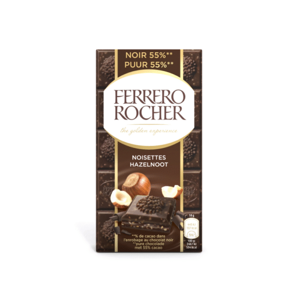 Chocolate Ferrero Rocher con Avellanas Dark 90g
