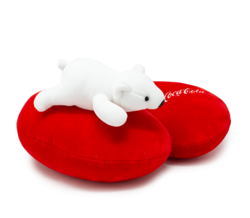 Almohada de viaje con forma de oso polar de Coca-Cola