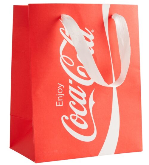 Bolsa de regalo grande de color rojo de Coca-Cola