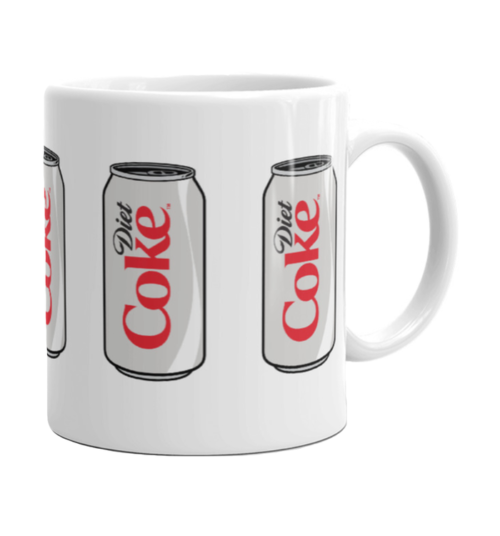 Taza con diseño de lata de Coca Cola Light - 11 oz.