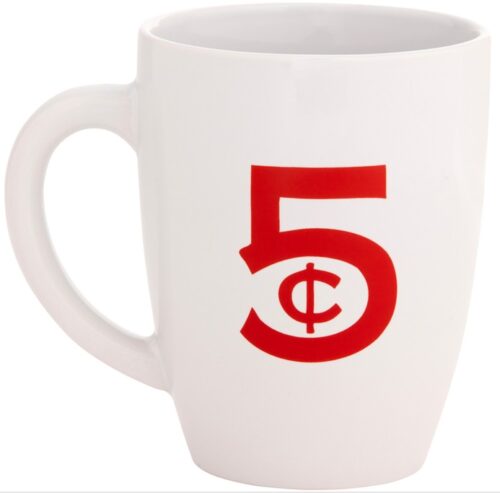 Taza de Coca-Cola de 5 centavos, color blanco - Imagen 2