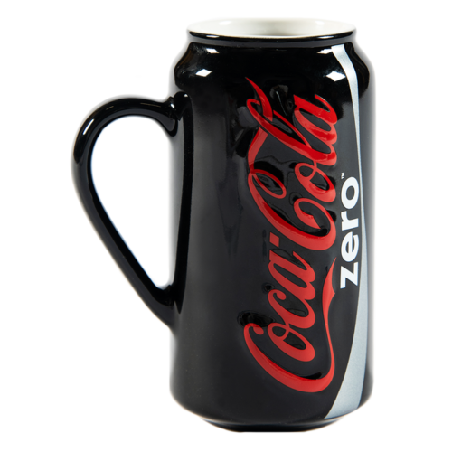 Taza esculpida con lata de Coca-Cola Zero de 12 oz