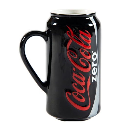 Taza esculpida con lata de Coca-Cola Zero de 12 oz