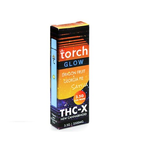 Antorcha Glow THC-X 3,5 g Vape desechable DRAGON FRUIT x GEORGIA PIE