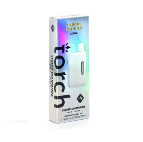 Vape desechable Torch THC-A + D6 Liquid Diamonds de 3,5 g ANIMAN COOKIES