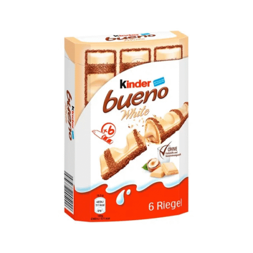 Chocolate Kinder Bueno Blanco 6 Unid 129 G