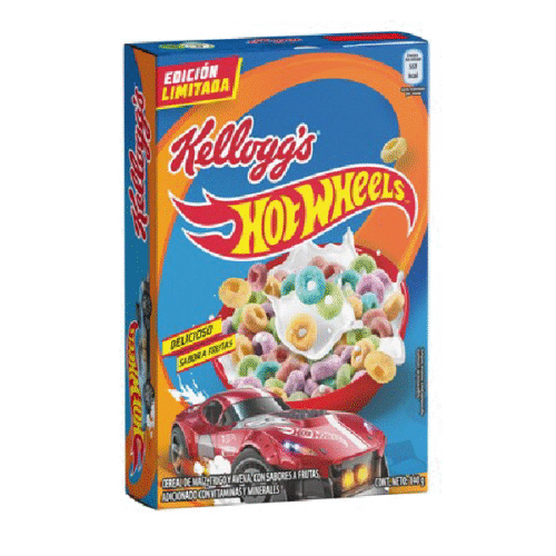 Cereales Kellogs sabor frutas Hot Wheels 135gr