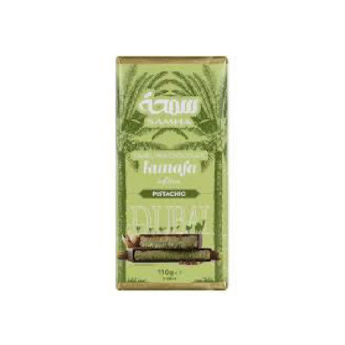 Barra de chocolate con pistacho y leche de camello Kunafa de Dubái de Samha 110gr