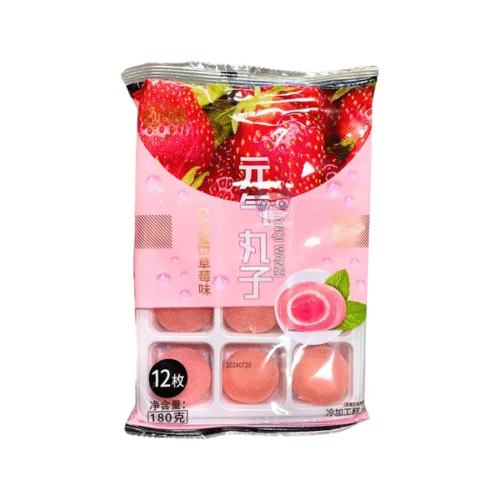 Galleta de mochi rellena con sabor a fresa Yuanqi Wanzi 180g