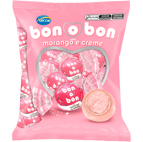 Chocolate Bon o Bon frutilla y crema PAQUETE 750g