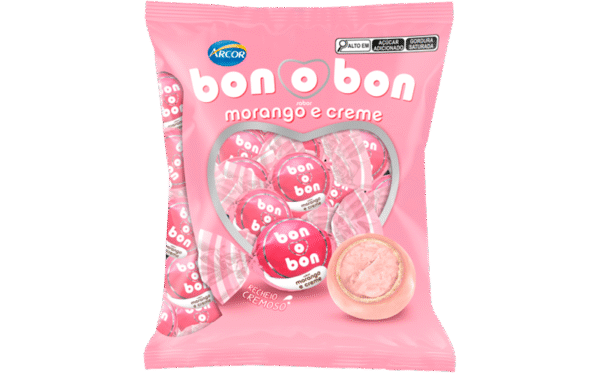 Chocolate Bon o Bon frutilla y crema PAQUETE 750g
