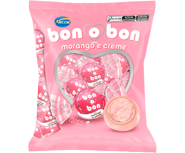 Chocolate Bon o Bon frutilla y crema PAQUETE 750g
