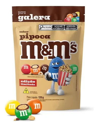 m&m pipoca