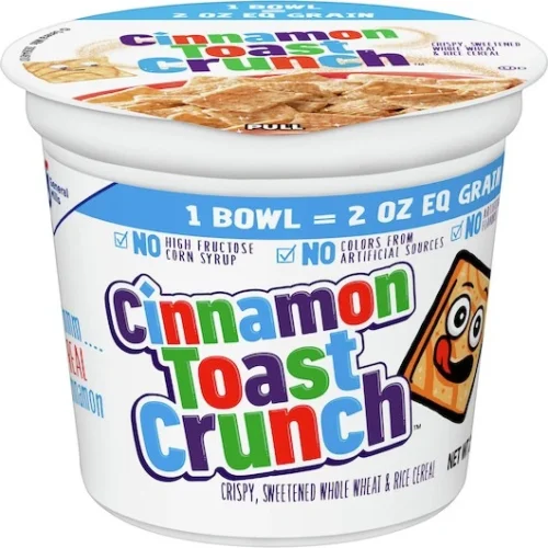 Cereal crujiente tostado de canela porción única