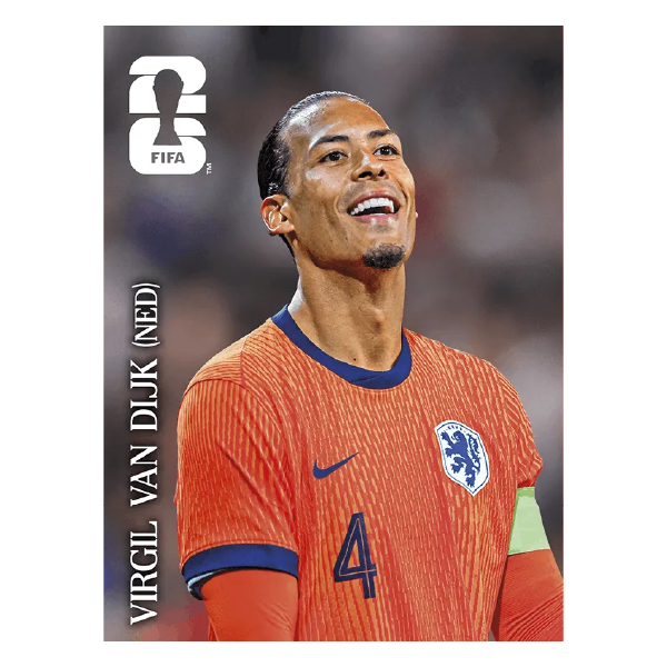 Figuritas álbum FIFA 2026 Edición Coca Cola suelta CC10. Virgil van Dijk Países Bajos