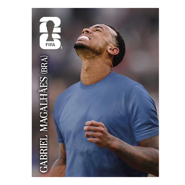 Figuritas álbum FIFA 2026 Edición Coca Cola suelta CC9. Gabriel Magalhaes Brasil
